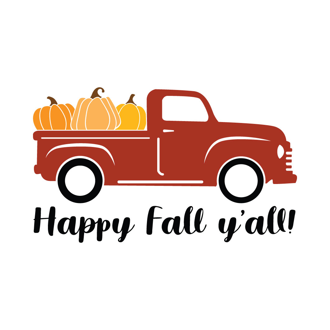 Fall Pumpkin Truck SVG Vector Art - JDQCreative